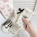 Solid Color Bow Ruffle Socks Women Girls Crew Cute Socks Spring Summer Breathable Cotton Casual Socks