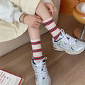 Cute Funky Knitted Crew Socks Unique Vivid Colorful Pattern Funny Novelty Fashion Socks