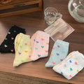 New Korean Style Love Heart Socks Soft Cotton Colorful Vivid Tone Women's Casual Socks