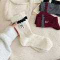 Spring Fashion Girls' Cotton Crew Socks Embroidered Bow Colorful Dots Ruffled Breathable Knitted Socks